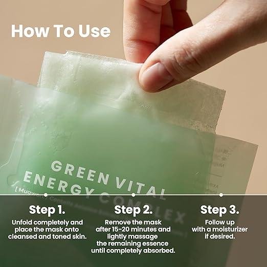 Axis-Y 61% Mugwort Green Vital Energy Complex Sheet Mask