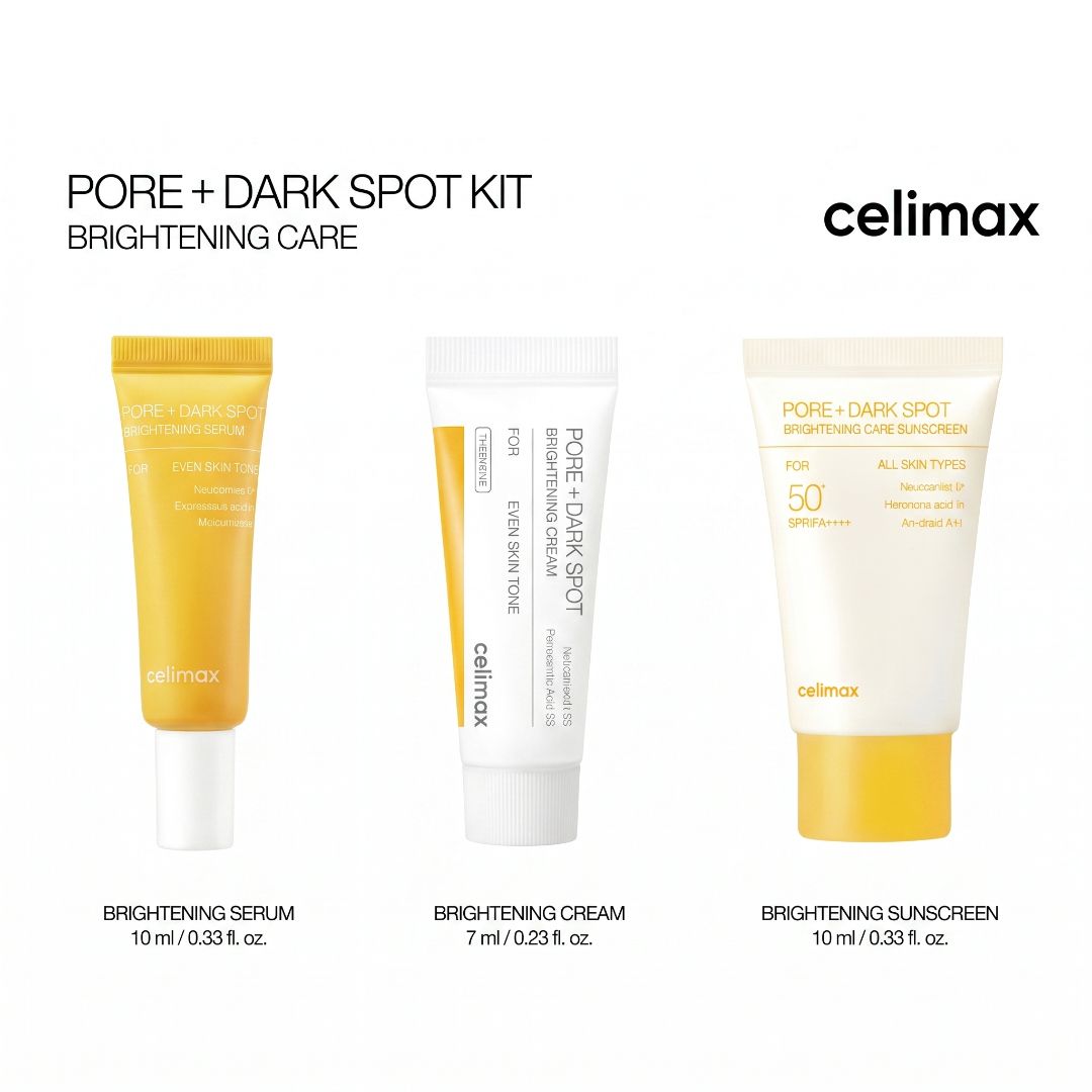 Celimax – Pore+Dark Spot Brightening Kit, 10ml+7ml+10ml