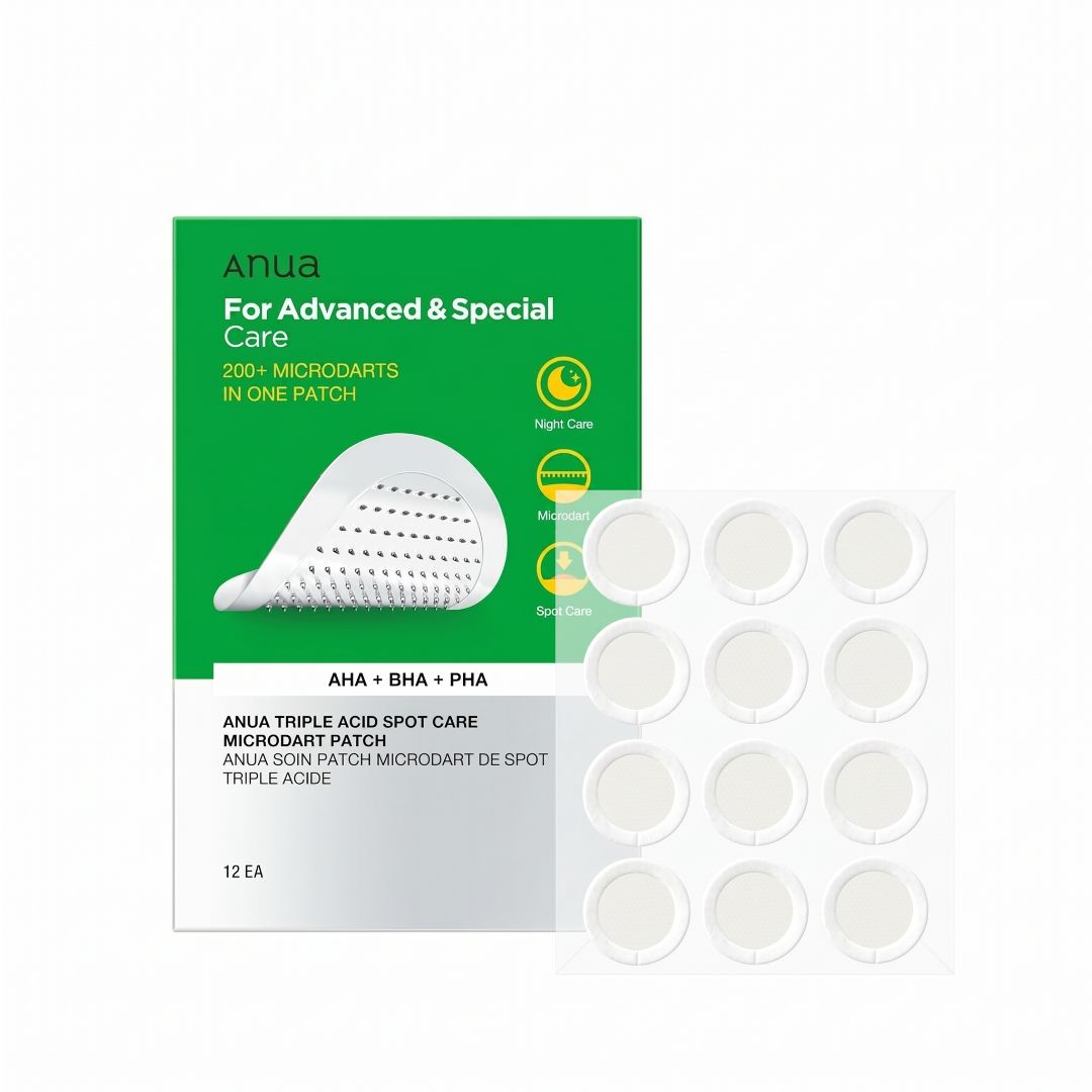 Anua – Triple acid spot care microdart patch, 12 pcs