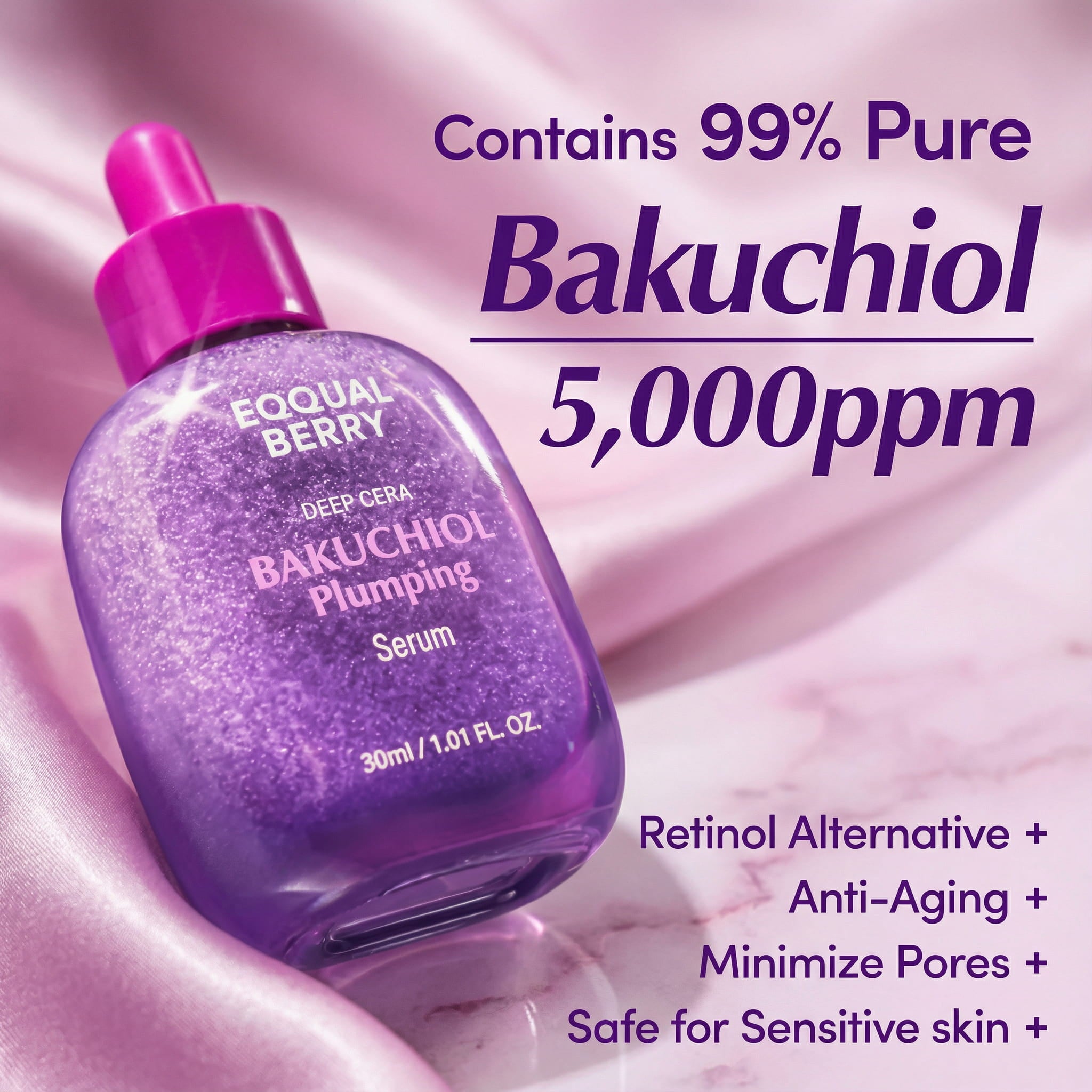Eqqualberry – Bakuchiol Plumping Serum – 30ml