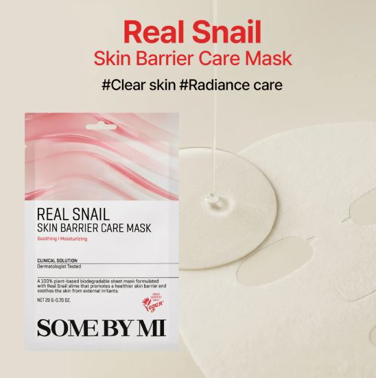 SOME BY MI  Real Snail Skin Barrier Care Mask 1pc
