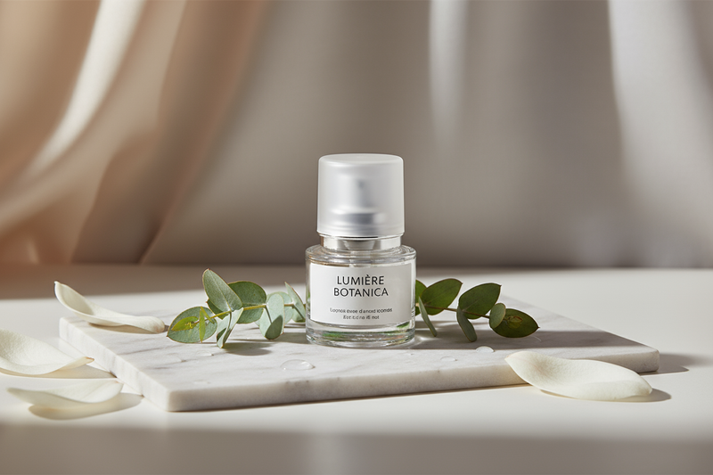 create a 16:9 elegant, modern advertisement photo of a cosmetic product 