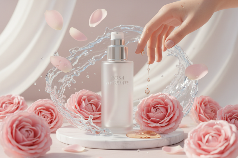 Deeply hydrates and refreshes skin with natural rose extract