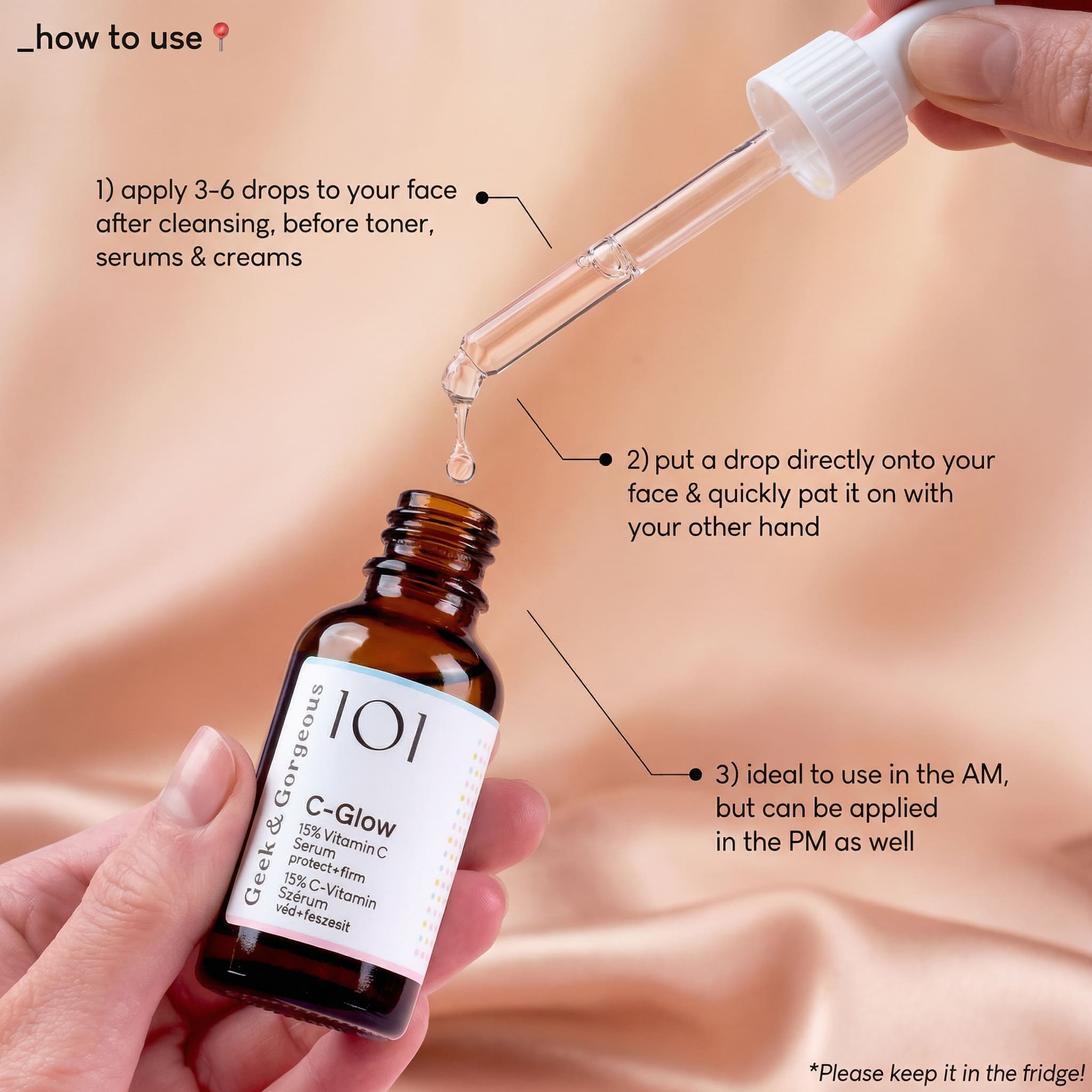 Geek & Gorgeous 101 C-Glow 15% Vitamin C (Ascorbic Acid) Serum 30ml